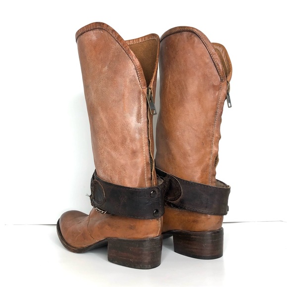 NEW Freebird By Steven Breck Distressed Leather Back Zip Boots Women’s 7 Shoes - Picture 4 of 11